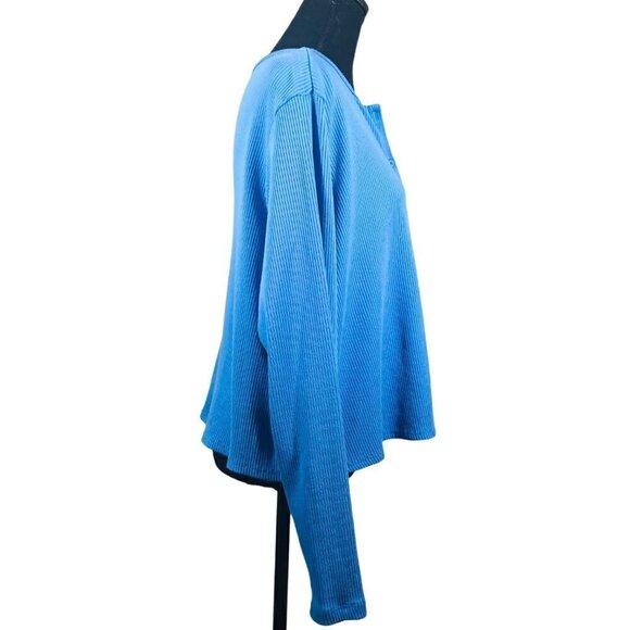 Old Navy Blue Rib Knit Cardigan Sweater Size 3X - Picture 3 of 6